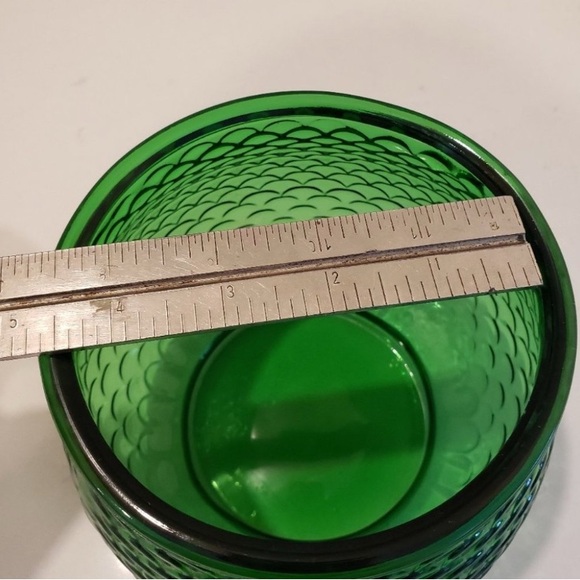 E.O. Brody Green Glass Set of Three Collectible Fishbowl/Footed Vase/Spiral Bowl - Picture 5 of 13